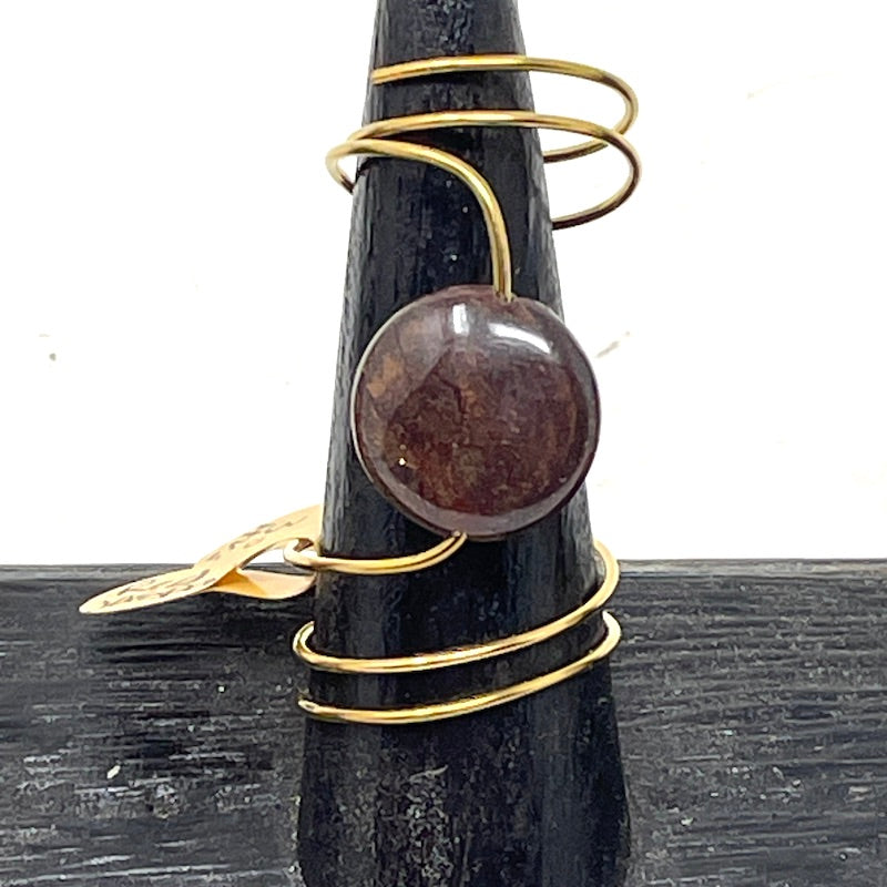 Ring - Metal+Gem Wrap