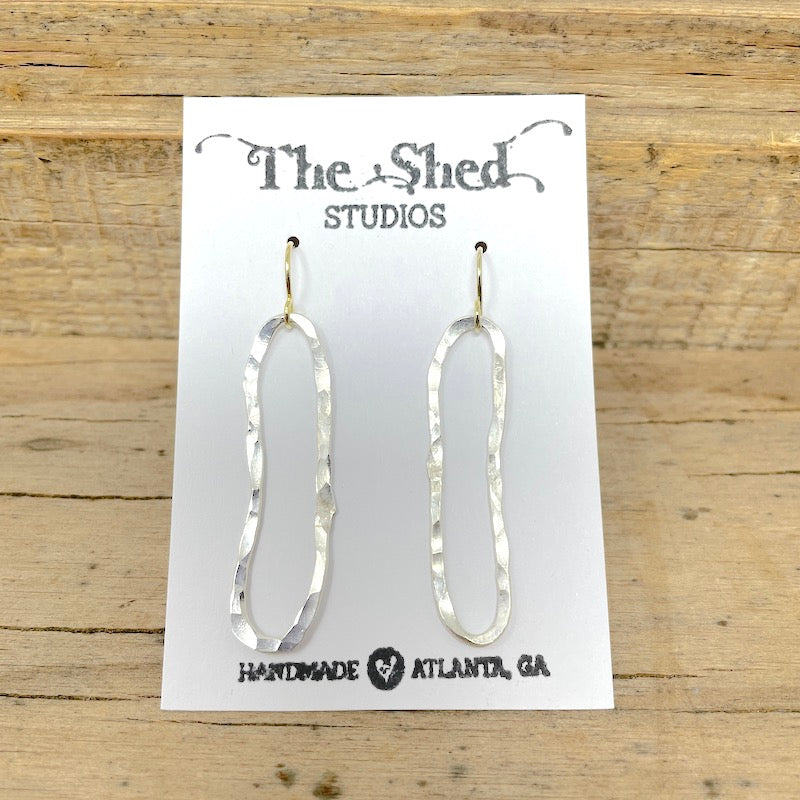 Earrings - Sterling Oval Hoops