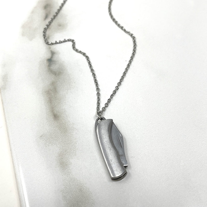 Necklace - Pocket Knife | Silver