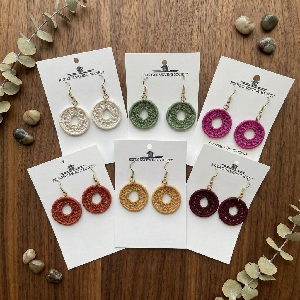 Earrings - Crochet Hoops | Small