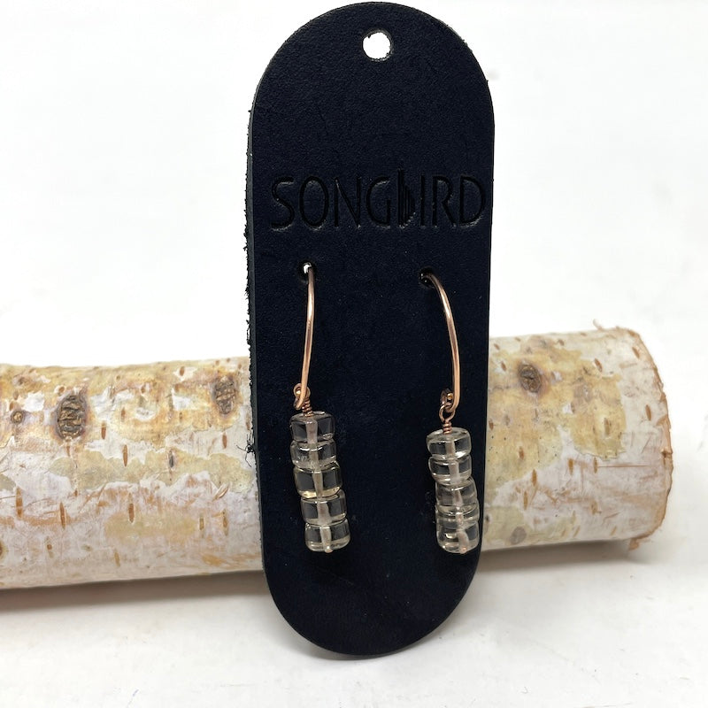 Earrings - Smokey Stacks