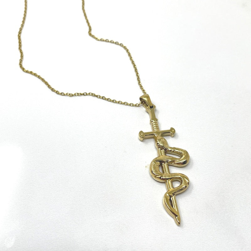 Necklace - Snake + Sword