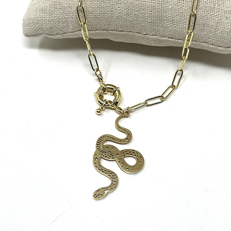 Necklace - Snake Paperclip