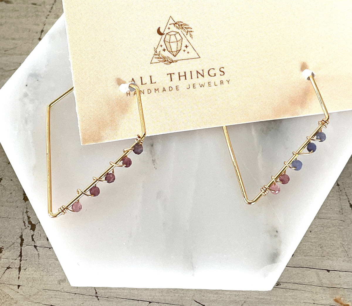 Earrings - Oval, Diamond Hoops