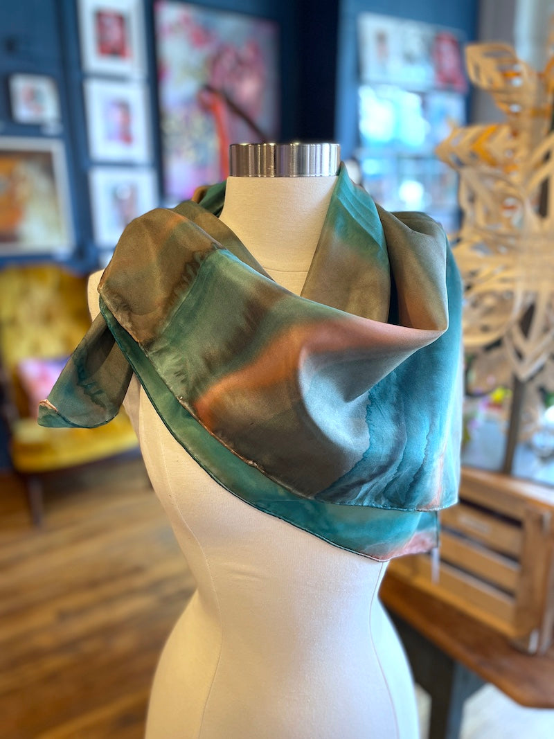 Silk Scarves - Shibori Resist