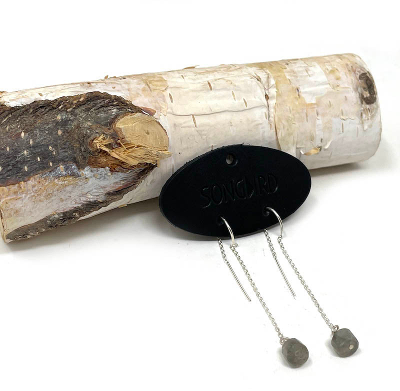 Threader Earrings - Labradorite