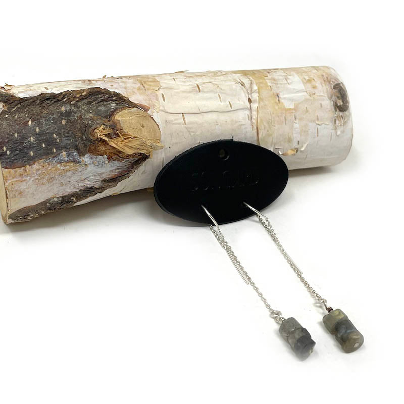 Threader Earrings - Labradorite