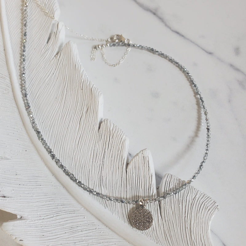 Necklace - Tiny Gem Disc