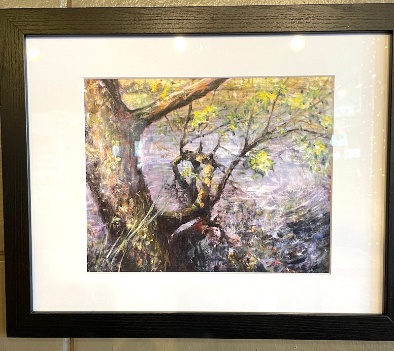 Framed Art Print - Branch Emerged In Avondale Lake
