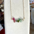 Necklace - Muli-color Tourmaline Crystals - Watermelon Stacks