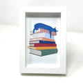 Framed Print - Well Read Cat | 4x6 White Frame