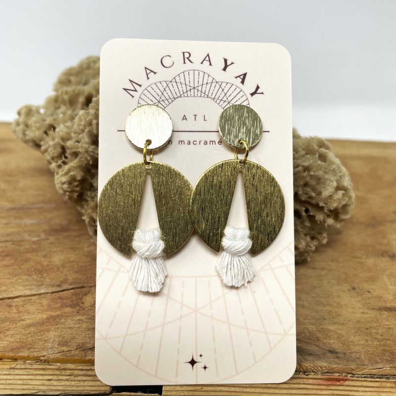 Earrings - Open Disc | Brass
