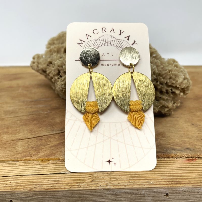 Earrings - Open Disc | Brass